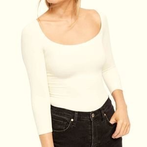 Free People | Women’s shirt 3/4 sleeve I’m Ivory